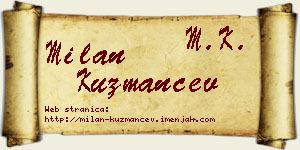 Milan Kuzmančev vizit kartica